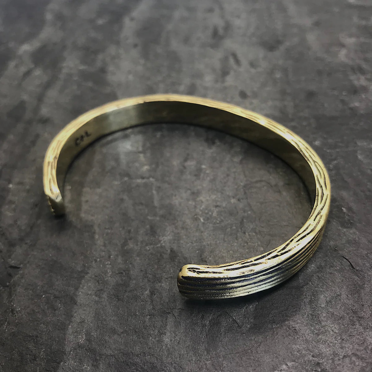 Threaded Cuff in Antiqued Brass