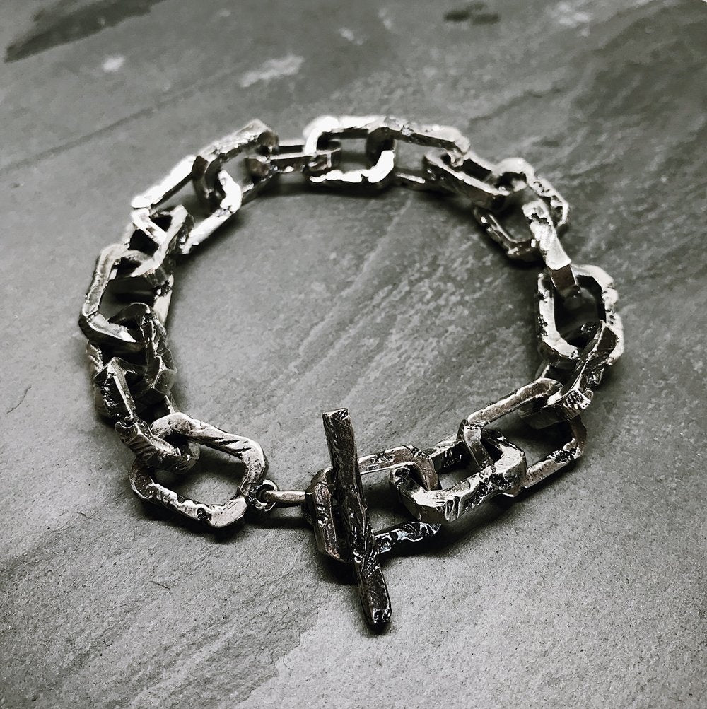 Nomad Link Bracelet (Oxidized Silver)