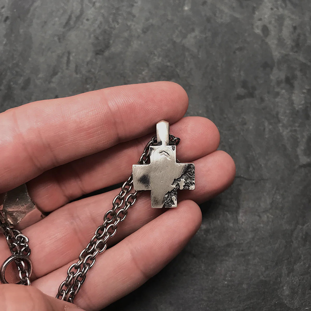 Silver Cross Logo Pendant