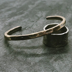 Hammered Antiqued Brass Cuff