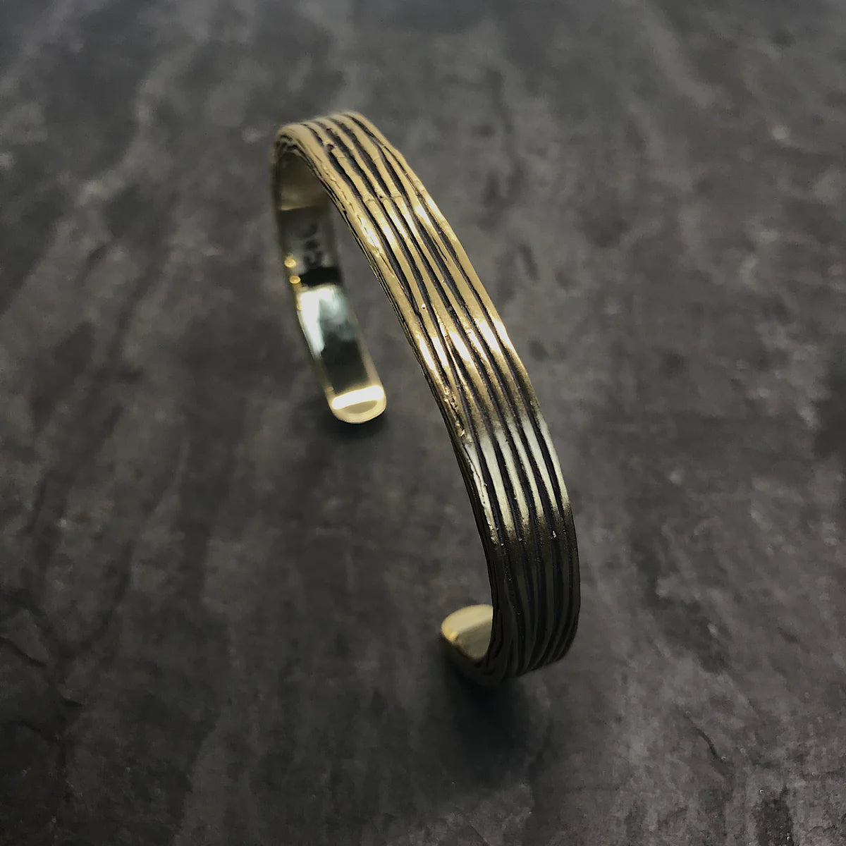 Threaded Cuff in Antiqued Brass