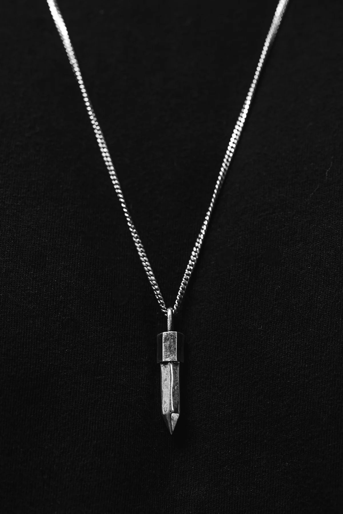 Mini Solid Silver Crystal Pendant