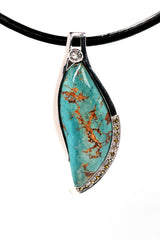 Sky Horse Originals Turquoise Pendant with Diamond Accents